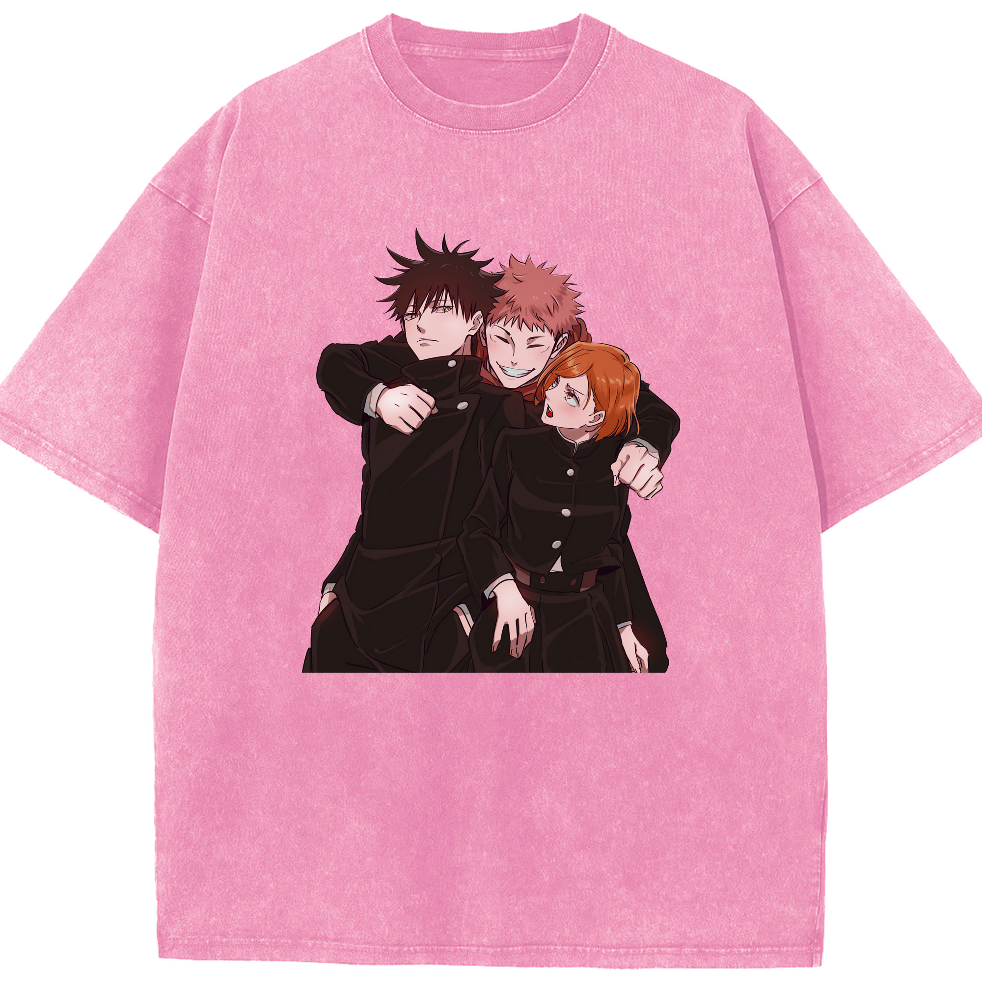 （画像用） 呪術廻戦 Jujutsu Kaisen 綿100% ヴィンテージ風 半袖Tシャツ（フロントプリント）
